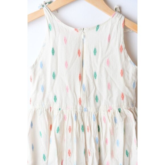 Pink Chicken Girls Sz 8 Ivory Sleeveless Summer Casual Dress Lined 100% Cotton - Picture 7 of 9